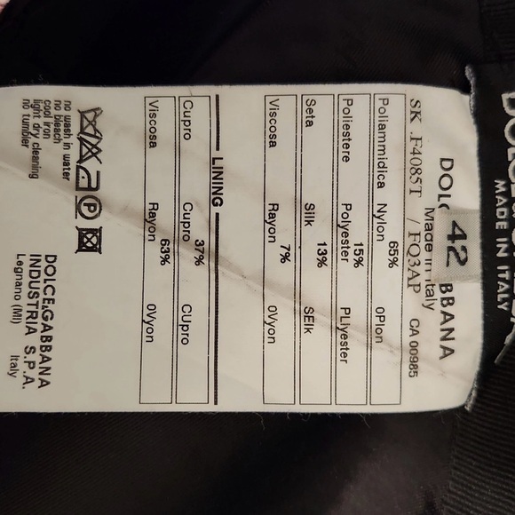 DOLCE & GABBANA Black Suit Blazer Skirt Suit Set VINTAGE - Picture 5 of 13